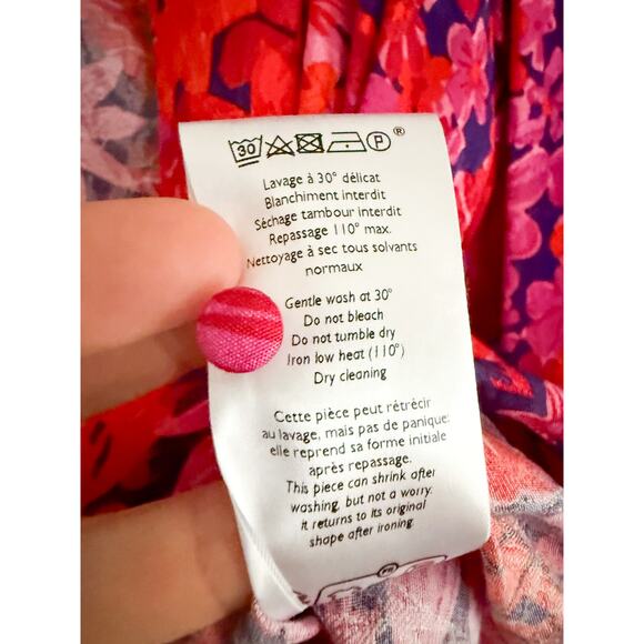 Sézane | Sezane | Abelia Blouse | Fuchsia Floral | Sz 36 / Us Sz 4 - Picture 9 of 11